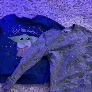 Star Wars Blue and Gray Baby Yoda Sweatshirts